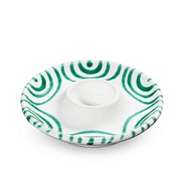 Gmundner Keramik 0100BEGL12 Egg Cup Diameter 12 cm Mottled Green