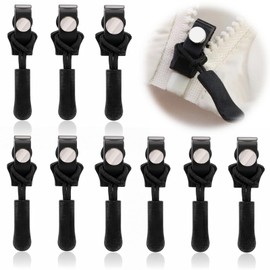 Yuchengxiang 9 Pcs Black Fix Zip Puller Instant Zipper Puller Universal Instant Fix Zipper Repair Kit Zip Design Zippers Head Sewing Tools for Jacket Luggage Backpacks