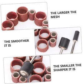 FOMIYES 20pcs Sandpaper Ring Sanding Head for Tool Mesh Polishing Sanding Bands