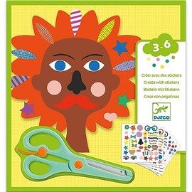 DJECO DJ09045 Crear Con Pegatinas Peluquería Stickers Stars