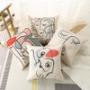 Artscope Cushion Cover Set of 4 Linen Decorative Square Pillowcase