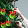 Chewarelly 6 Pack Lime Green Furry Christmas Ball Ornaments with