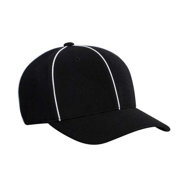 Smitty | HT-100 | Officials Referee Hat | Football Lacrosse (Black, Small (6 7/8-7 1/8))