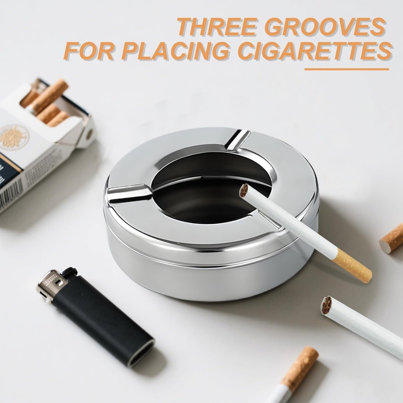 SI SEN 6 x Ashtrays for Outdoors, Removable Ashtray with