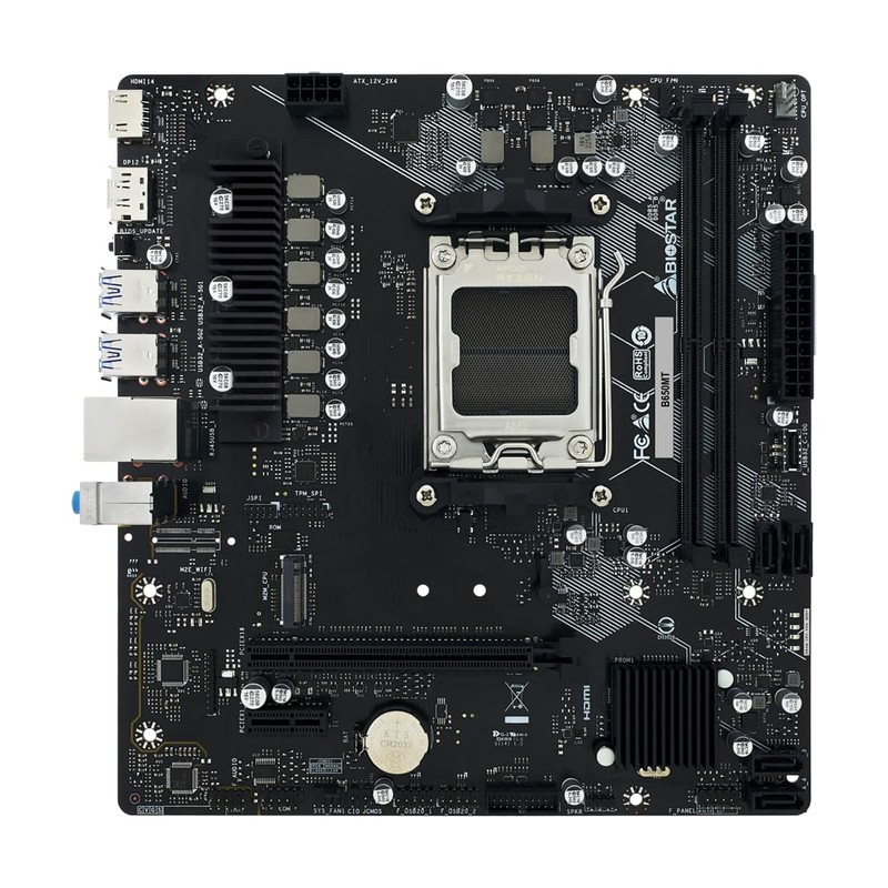 AM5 Biostar B650MT Motherboard (M-ATX/DDR5/M.2/USB-C)