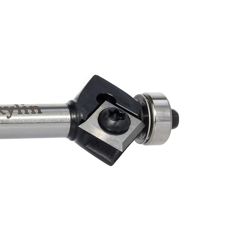 AKYLIN Reversible Plate Chamfer Cutter 8 mm Shank, 4-Sided Interchangeable
