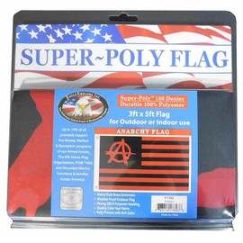USA Anarchy With Red Black Stripes 3x5 3'x5' Polyester Flag Banner F1392