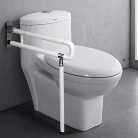 Nisorpa 29.7 INCH Foldable Toilet Grab Bar Stainless Steel Handicap Grab Bars for Bathroom Flip Up Grab Bars Handrails Anti Slip Safety Rails for Elderly Pregnant Women Disabled Handicap