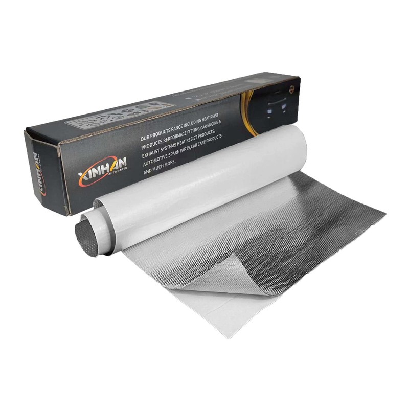 Xinhan (Gold-Silver-Black) Adhesive Backed Aluminized Thicken Fiberglass Sheet Practical Heat