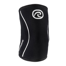 Rehband Elbow Bandage Made of 5 mm SBR / Neoprene, Elbow Sleeve for Weight Training, Anatomical Design, Non-Slip and Tight Fit for Men and Women, Colour: Black, Size: L