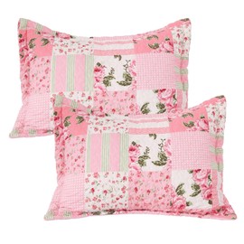 Floral Printed Pillow Covers 2 Pack,Super Soft Envelope Closure Pillow Sets,No Insert,Decorative Quilted Pillow Shams for Bed Couch Sofa(Standard Size,20"x36")