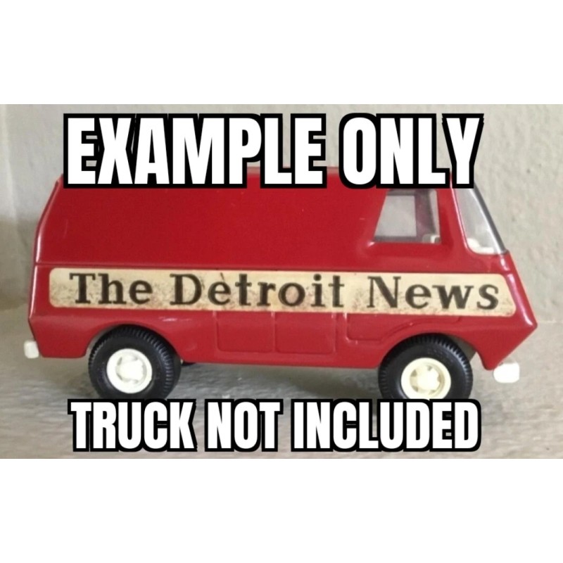 Tiny Tonka Truck Detroit News Decals For Tiny Tonka Van,