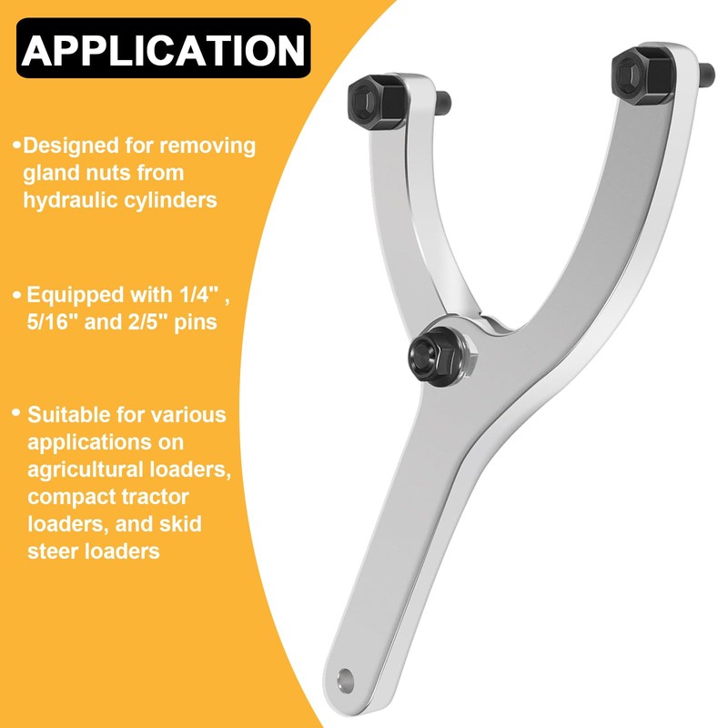 YMT Heavy Adjustable Gland Nut Wrench with 1/4" and 5/16"