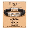 ORISPRE To My Son Bracelet Gifts from Mom Dad, Teen