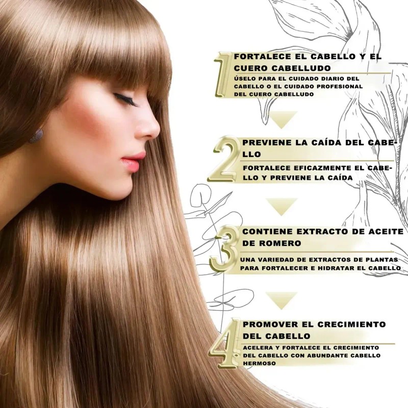 5pzs 60ml Aceite Vegano Natural Para Crecimiento De Cabello