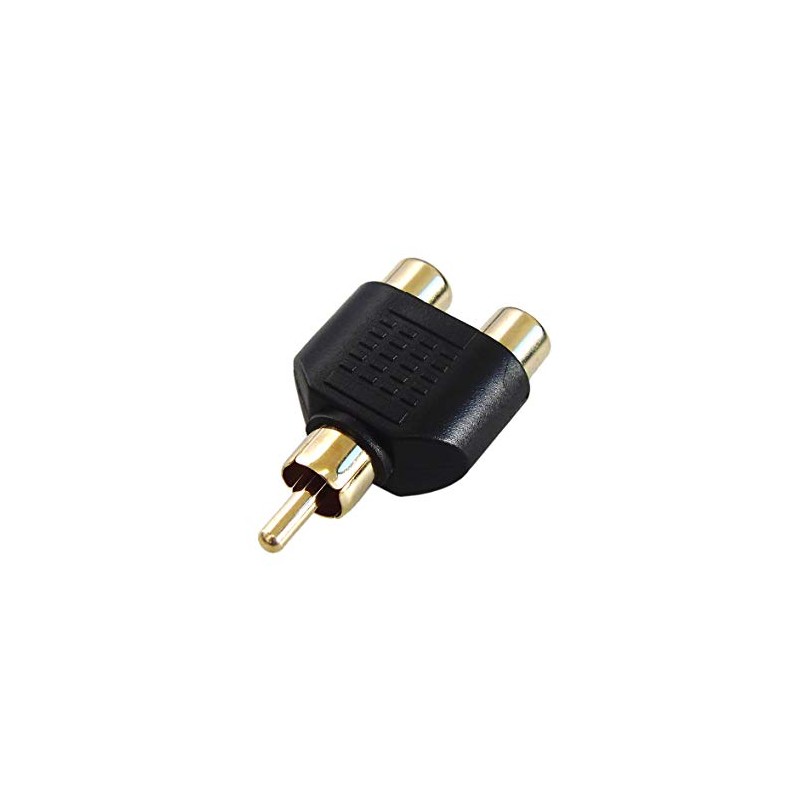 [F-FACTORY] RCA/Pin Terminal 2 Distribution Adapter, RCA (Male) to RCA