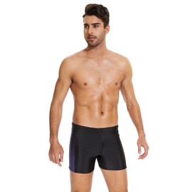 WHCREAT Men's Swimming Trunks Sports Swimming Shorts Beach Shorts Chlorine Resistant, 213006-black