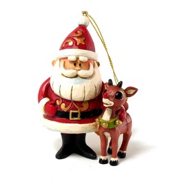 Jim Shore “Rudolph the Red-Nosed Reindeer” Traditions, 50th Anniversary Stone Resin Ornament, 4.25"