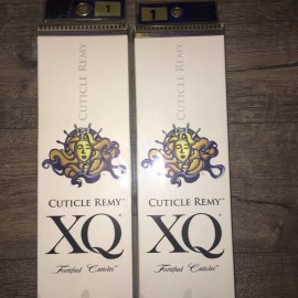 XQ Cuticle remy 100% remy human hair  remy yaky 10” color 1 (2 pieces)