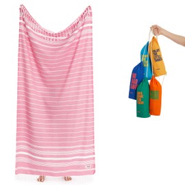 Luum Hammam Towel Large 100 x 200 cm Beach Towel Sauna Towel Bath Towel Yoga Towel Shower Towel Beach Towel Sauna Towel Travel Towel Turkish Towels Women Men 100% Cotton Pink