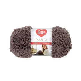 Red Heart Yarn Hygge Fur Smokey