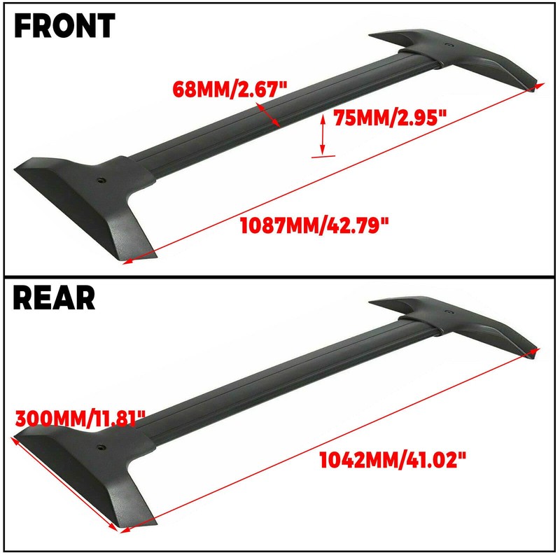 ECOTRIC Aluminum Roof Rack Cross Bars Compatible with 2009-2017 Chevy