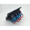 Marine Boat Blue SPLASHPROOF Switch Panel 4 Gang with LED