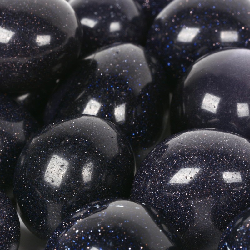 100 Grams Synthetic Blue Goldstone Tumbled Polished Natural Crystal Healing