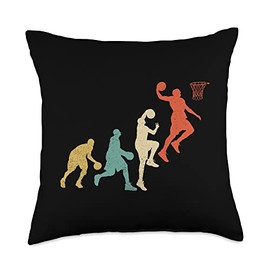 Sports Sequences Vintage Store Basketball Player Retro Slam Dunk Forward Team Matching Throw Pillow, 18x18, Multicolor