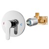 Airuida Round Single-Function Shower Handle Trim Kit Wall Mount Brass
