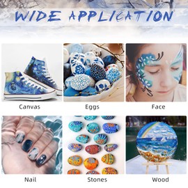 Paint Brushes Set 10 PCS Nylon Hair Paint Brushes for Acrylic Oil Watercolor Gouache Painting Face Paint Brushes for Children and Adults