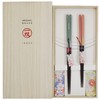Issou Couple Chopsticks, Lacquered Chopsticks, Paulownia Box, Includes Chopstick Rest,