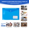 Pack of 10 A4 Document Wallets, Folder with Label Pockets,