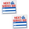 FESCO Next Service Due Reminder Static Cling Window Stickers Oil
