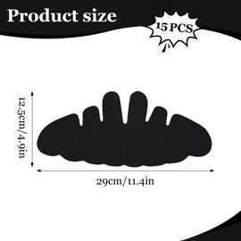 oruola 15pcs Hat Shaper Insert,Cap Shaper,Cap Protector with Unique Cave Design,Washable Reusable Hats Liner Sweat Protection for Baseball Caps, Sun Hats, Black