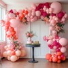 Pink and Rose Red Balloons Garland Double Stuffed Baby Pink