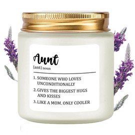 LAMIVEENLA Aunt Gifts Scented Candle Lavender - Auntie Gift Ideas - Aunt Birthday Gifts - Best Auntie Ever Gift from Niece Soy Candle 4oz