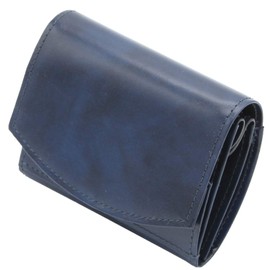 Cartolare Genuine Leather Trifold Wallet "Hammock Wallet Compact Classico", navy