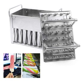Headery 40Psc Stainless Steel Popsicle Molds with Sticks Ice Cream Mold Ice Pop Mold Commercial Homemade Large Popsicle Maker Popsicle Trays for Home Restaurant Hotel Use(82ml Each)