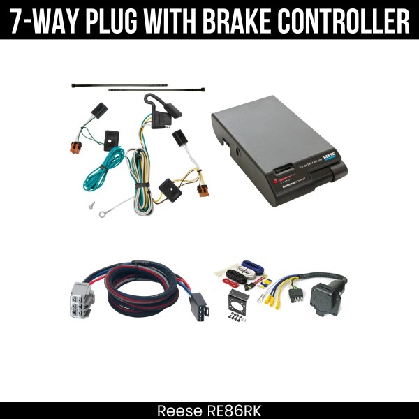 Reese RV 7-Way Trailer Wiring Harness Kit + Brake Control