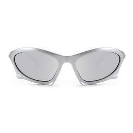 FEISEDY Wrap Around Fashion Sunglasses for Women Men Vintage Trendy Y2K Sunglasses Cool Bat Sport Sun Glasses B2335