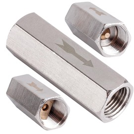 TC TECHNIC - Check Valve Compressor 1/8" x 1/8" - Compressed Air Valve Check - High Flow Max 860 L/min, Total Length 35 mm, Max Pressure 15 Bar, Opening Pressure 0.2-0.5 Bar