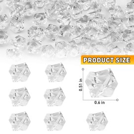Kaiyuan Dynasty 1785pcs White Fake Crystal Plastic Ice Stone Artificial Crystal Rocks Acrylic Crushed Ice Stone for Vase Fillers Fish Tank Decoration Arts & Crafts Home Decor