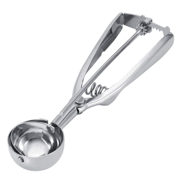 Ice Cream Scoop, Polished Stainless Steel with Ejector, Very Suitable for Ice Cream, Cookies, Cakes, Dough, Rice, Melon Balls, Biscuit Dough (4 cm)
