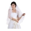 SAMKY 2T 2 Tier Beaded Scallop Edge Bridal Veil -