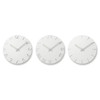 Remnos NTL10-04A Lemnos Wall Clock, Analog, Curved, White, CARVED Arabic,