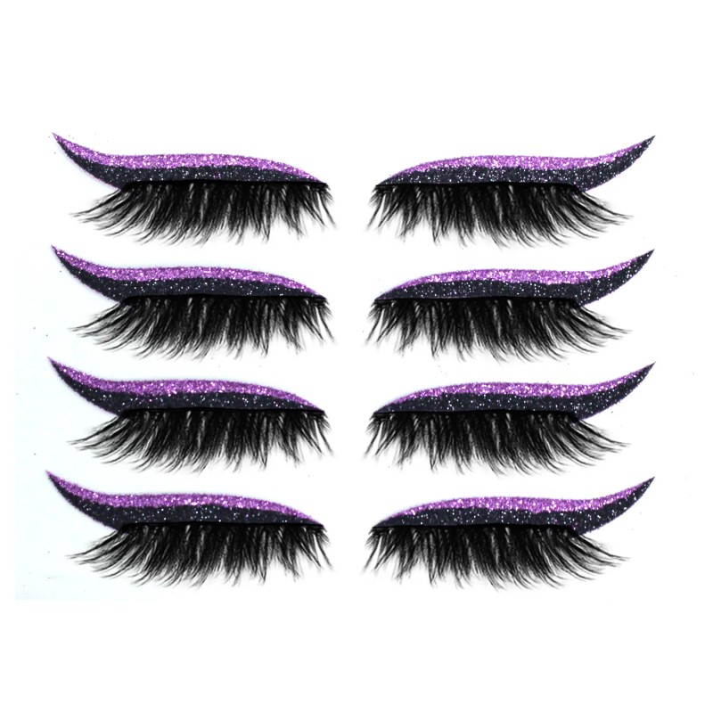 New European American Glitter Self-Adhesive Waterproof Eyeliner Eyeshadow Stickers Double