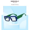 SHEEN KELLY Retro Thick Square Sunglasses Women Men Vintage Chunky