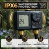 GIEX Rechargeable Sprinkler Timer 2 Zone, Programmable Water Hose Timer
