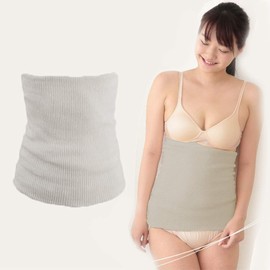 Belly Band (One Piece), Unisex, Summer, Cotton, Thin Type, Organic Cotton, Cooling Countermeasures, Women's, Men's, Warm Activity, Pregnancy, Cheering Item (Light Gray)